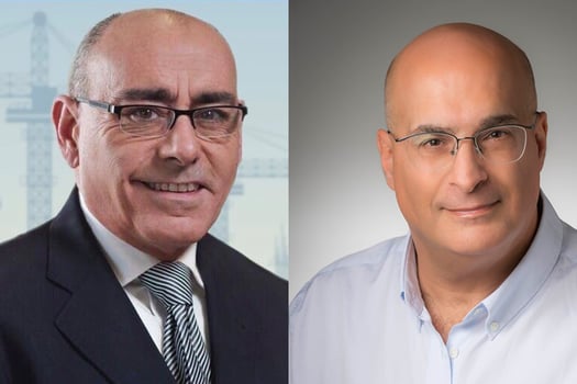 מימין: אריאל בבלי, יו״ר ובעלים קבוצת בראל, צילום: שלמה שהם. יוסי בר דוד, מנכ״ל קבוצת ybd, צילום: אדרי מאיר